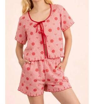 NEW VERY J gingham tie top in red
